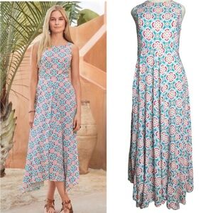 Sundance Catalog Cali Medallion Print Maxi Dress Sleeveless Keyhole Back Sz 4